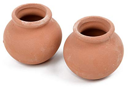 Lot de 2 mini pots de fleurs en terre cuite pour petites plantes, , lithop, petit pot de fleurs rouge pour décoration artisanale, cadeau de jardin