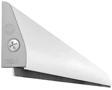 Gedotec Zugluftstopper für Türen | Tür Dichtung aus Aluminium | 1 STK CCE Türdichtung zum Schrauben oder Kleben - Länge: 840 mm | Alu Silber eloxiert | Tür Luftzugstopper mit Bürsten | Türabdichtung