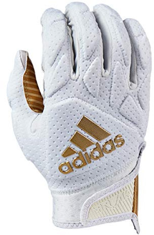 adidas Freak 5.0 Gepolsterter Erwachsenen-Fußball-Empfänger-Handschuh, Weiß/Metallic-Gold, Größe 3XL