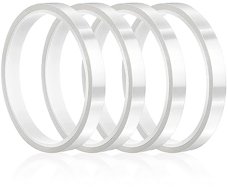 TONAUP Hitzebeständiges Abdichtungsband, Heizband, 4 Stück, 10 mm x 33 m, Hochtemperatur-Klebeband, Heißpressband, Isolierband, transparent, für Sublimationspressen