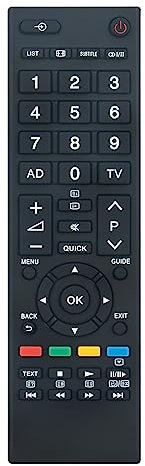 AULCMEET Mando a distancia de repuesto CT-90386 para Toshiba LCD TV Sub CT-90336 CT-90326 CT-90380 CT-90345 CT-90351 CT-90329 CT-90325