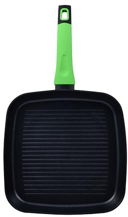 Sartén grill 28x28x4.5cm aluminio forjado, inducción, negro vitoria