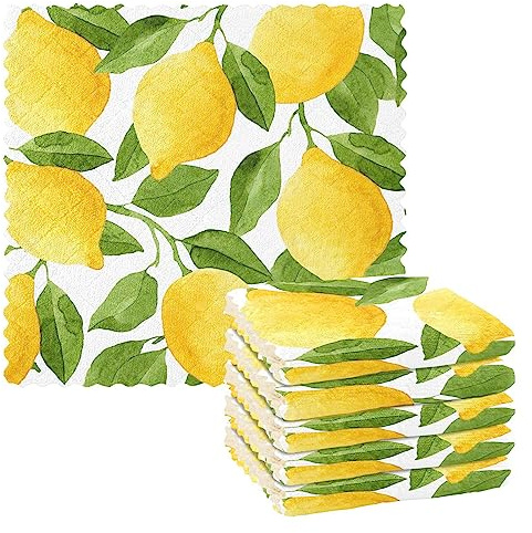 FRODOTGV Aquarell Gelb Zitrone Mikrofaser Reinigungstücher Dekorative Türkische Geschirrtücher Küche Geschirrtücher Terry Ostern Küche Handtücher