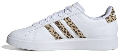 adidas Damen Grand Court 2.0 Shoes, Cloud White/Magic Beige/Matte Gold, 40 2/3 EU