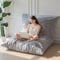 MAXYOYO Riesiges Sitzsack-Bett – quadratischer Sitzsack-Stuhl – großes Sofa mit Plüschbezug und Flauschiger Füllung für Erwachsene Paare Gäste (Grau, 150x200cm)