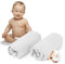 Dreamzie - Juego de 2 Sabanas Cuna 60x120/70x140 Algodon Ajustables - Oeko Tex Certificado - Blanco - Sabana Bajera Cuna 60x120/70x140 Algodon 100%