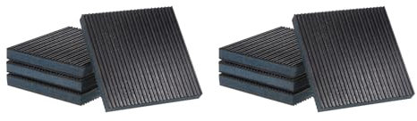 QUARKZMAN 8pcs Tapis Anti-Vibration Machine à Laver, Tampons en Caoutchouc EVA, Amortisseurs Anti-Vibration Carrés Coussinet Patin pour Climatiseur Compresseur Meubles, 15.24x15.24x2.22cm