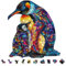 GLOBLELAND 200 Stück Pinguin Holzpuzzle Für Erwachsene 277x304 mm/11x12 Zoll Farbenfrohes Einzigartiges Holzpuzzle-Spiel In Tierform Für Familienjubiläumsgeschenke