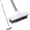 Ocves Cepillo de limpieza de suelos con mango de lond ajustable, cepillo de cerdas rígidas 2 en 1 y escobilla de goma para limpiar baño, cubierta, azulejos, patio, cocina, garaje, paredes y piscinas