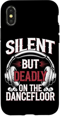 Carcasa para iPhone X/XS Silent Disco Party Auriculares inalámbricos Dance Vibes Tee