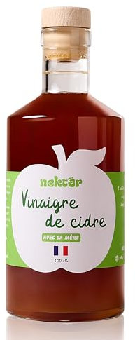 Nektar | Vinaigre de Cidre Bio | Non Pasteurisé, Non Filtré, Avec sa Mère | Digestion, Glycémie, Perte de Poids | Spécial Cure | 500 ml | Fabriqué artisanalement en Normandie