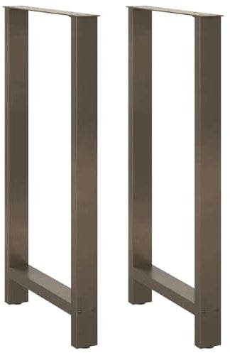 vidaXL Bartischbeine Naturstahl 2 STK. 60x(110-111) cm Stahl