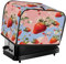 Mexpekil Toaster-Abdeckung, rosa Erdbeerblüten-Creme, stilvoller Schutz für Ihren 2-Scheiben-Toaster, leicht zu reinigen, wasserdicht, hitzebeständig, langlebig, Küchenutensilien