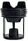 PARTSEE Flusensieb Flusensiebeinsatz für Gorenje 279538 249808 Siebeinsatz 79x59mm Kunststoff schwarz für Waschmaschine