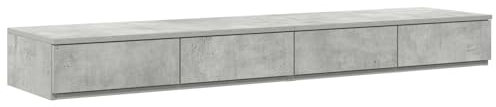 vidaXL Cassetti da Letto in Grigio Cemento, 140x36.5x16.5 cm, Realizzati in Legno ingegnerizzato