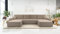 AXLIVING Beige Sofa U mit Schlaffunktion – Cedria U Wohnlandschaft