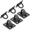 WPNCYK 6PCS Heavy-Duty Stainless Steel Washing Line Hooks - U-Shaped Ceiling Hangers for Laundry, Fans & Home Decor, Durable Black Metal Utility Hooks with Eye Screws (Medium Duty, Rust-Resistant)