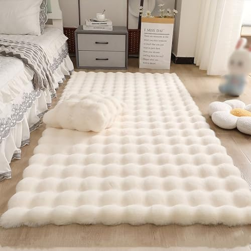 BohrenCL Bedroom Rugs, Rugs Living Room, Fluffy Rug for Bedroom, Shaggy Area Rugs Non Slip, Bedside Rug, Washable Modern Floor Carpets