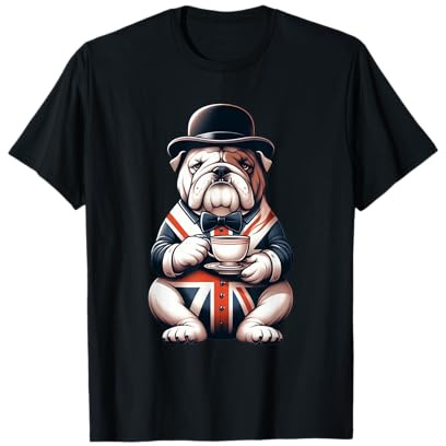 Drôle Britannique Bulldog Union Jack UK Pride T-Shirt