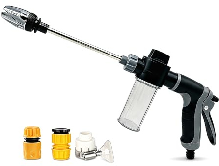 FeiatPogra Pressure Washer, 2026 Pressure Washer Gun with 3 Spray Modes, High Pressure Hose Nozzle & Pressure Washer Lance, Garden Hose Attachment for Car Washing, Garden Cleaning