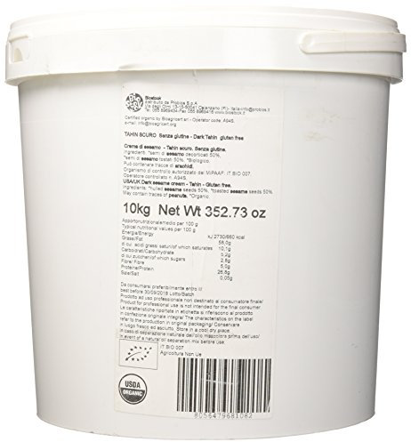 Probios Crema Tahini Fondente - Crema di Sesamo Tahina Premium - Salsa Tahini Ricca e Cremosa per Hummus e Salse - 10kg