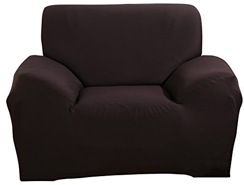 ele ELEOPTION Sofa Überwürfe Sofabezug Stretch elastische Sofahusse Sofa Abdeckung in Verschiedene Größe und Farbe Herstellergröße 95-140cm (Dunkelbraun, 1 Sitzer für Sofalänge 90-130cm)