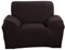 ele ELEOPTION Sofa Überwürfe Sofabezug Stretch elastische Sofahusse Sofa Abdeckung in Verschiedene Größe und Farbe Herstellergröße 95-140cm (Dunkelbraun, 1 Sitzer für Sofalänge 90-130cm)