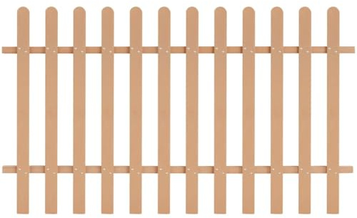vidaXL Lattenzaun Gartenzaun Friesenzaun Zierzaun Zaun Zaunlatte Vorgartenzaun Beetumrandung Beeteinfassung Balkonbrett 200x120cm WPC