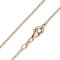Materia K98 Collier pour femme en argent 925 plaqué or rose Chaîne à billes diamantée 1 mm fin 40-80 cm, Argent sterling, Pas de gemme