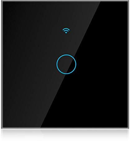 Sonew Interrupteur Tactile WiFi, Interrupteur Mural sans Fil Smart Home APP Panneau de commutateur de Commande à Distance Prise en Charge de la Commande vocale, Calendrier