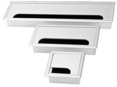 Kabeldurchführung 80x280mm silber Kabeldurchlass Bürstendichtung Kabeldose Schreibtisch