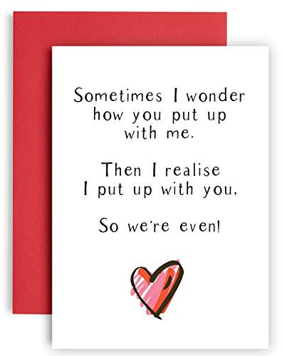 We Put up with each Other! Lustige Jahrestagskarte – Hochzeitstagskarte Geburtstagskarten für Ihn Sie Witzige Karte Ehemann Banter-Karte Ehefrau, Jubiläumskarte A5
