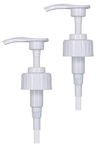 IBEX MART 38mm White Pelican Pump Dispenser For 5 Liter Container Pack of 2, Dispenses 5ml Dose 5ltr Pump Hand Soap Dispenser