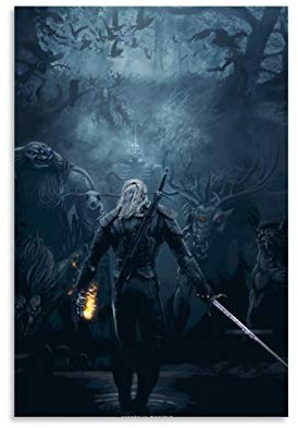 YZLI The Witcher 3 Gwent Karte Kunst Poster Dekorative Malerei Leinwand Wand Kunst Wohnzimmer Poster Schlafzimmer Gemälde 60 x 90 cm