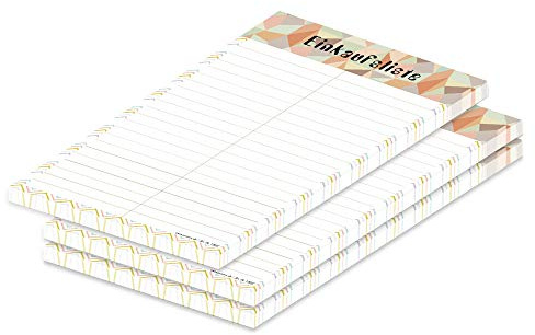 PRICARO Einkaufsliste Zigzag, A5 Block, 3 Stück