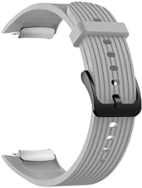 Huwokxix Armband Kompatibel mit Samsung Gear Fit 2 Pro/Fit 2,Verstellbares Silikon Sport Strap Ersatzband für Gear Fit 2 SM-R360/Fit 2 Pro SM-R365 (Grau, Große)