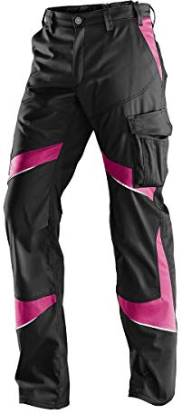 KÜBLER Workwear | KÜBLER ACTIVIQ Arbeitsdamenhose | schwarz/pink | Größe 46