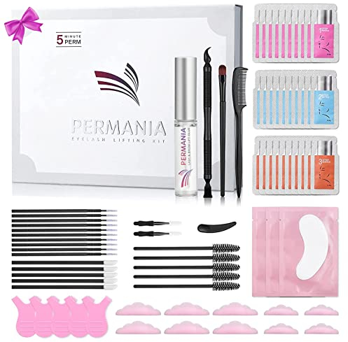 PERMANIA Kit Rehaussement de Cils | Brow Lift Kit Sourcil-2-en-1 Cils et Sourcils Lamination Kit, Pour Un Usage Domestique Salon