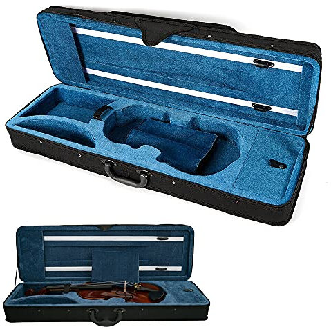 4/4 Geigenkoffer Geige Koffer Kasten Case Geigenkasten Violinenkoffer mit Rucksackriemen