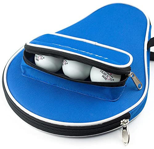 QCSTORE Tischtennisschläger Tasche Tischtennis Set Paddel Tragetasche mit Kugel Aufbewahrungs Taschentisch Gehäuseabdeckung wasserdichtem Innen Liner Schutz (kein Tennisschläger und Ball)