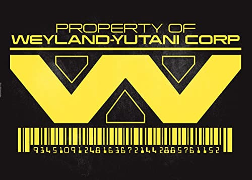 Displate Offiziell Alien MetallPoster Magnetische Befestigung Inklusive Lizenziert Bilder Hochwertiges Poster Property Of Weyland-Yutani Corp 45 cm x 32 cm