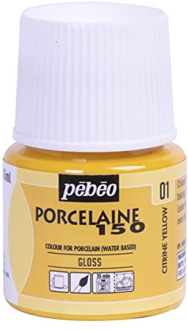 Pebeo Porcelaine 150 Ceramic Paint, 45 ml, Citrine Yellow