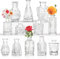 Lot de 12 Petits vases en Verre pour Fleurs, vases Transparents en Vrac, pour centres de Table, Mini Vase Vintage pour décoration de Table de Mariage, Maison