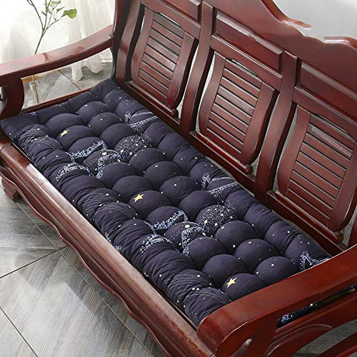 Rechteckige Bank Sitzkissen, 8 cm Dicke Bankkissen, Strapazierfähige Baumwolle Bankmatte, Anti-Rutsch Lange Stuhlkissen für Garten Terrasse Rasen Liege Bank