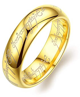 The One Ring to Rule Them All For Men & Women, Lotr Ring Lord of The Rings, Hobbit Stainless Steel Rings of Power, UK 8 / EU 42, Metall, Kein Edelstein