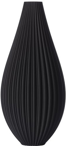 3D Vase Dekovase Sina L 30cm Bodenvase Vase für Pampasgras Trockenblumen Schwarz