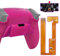 eXtremeRate Programmierbar RISE4 Remap Kit für ps5 Controller BDM-030/040/050, Remapper Board & Gummiert Grips Rücken Gehäuse/Case & Back Paddles Buttons für ps5-Nova Pink