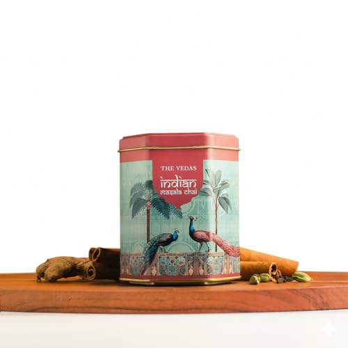 Masala Chai by The Vedas | Best Taste and Blend of Exotic Indian Herbs | Premium Chai Patti with 100% Natural Spices - 150g [75 Cups] | Masala Chai | Black Tea | Assam Tea | Chai Patti | Tea