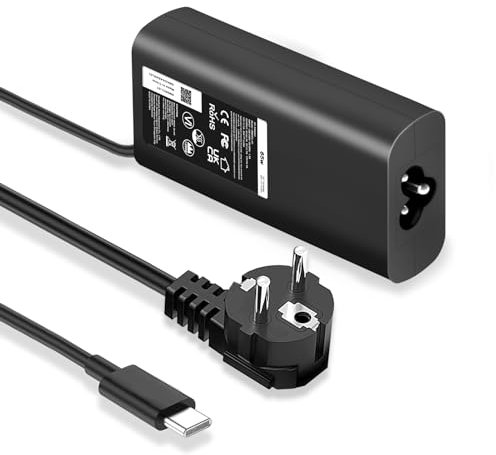 Chargeur USB C 65w pour Dell Latitude 3420 5520 5285 5290 5330 5320 5420 7212 7275 7390 7420, XPS 12 9250 9350 9360,Chromebook 3100 3400 5190 Adaptateur Secteur Ordinateur