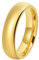 Gualiy Titan Ring für Männer, Gold Trauringe Partnerringe 6MM Hochglanz Poliert Ringe Größe 54 (17.2)